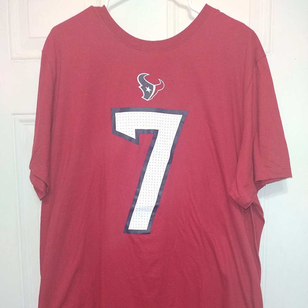 Men's Nike C.J. Stroud Red Houston Texans Player Name & Number T-Shirt